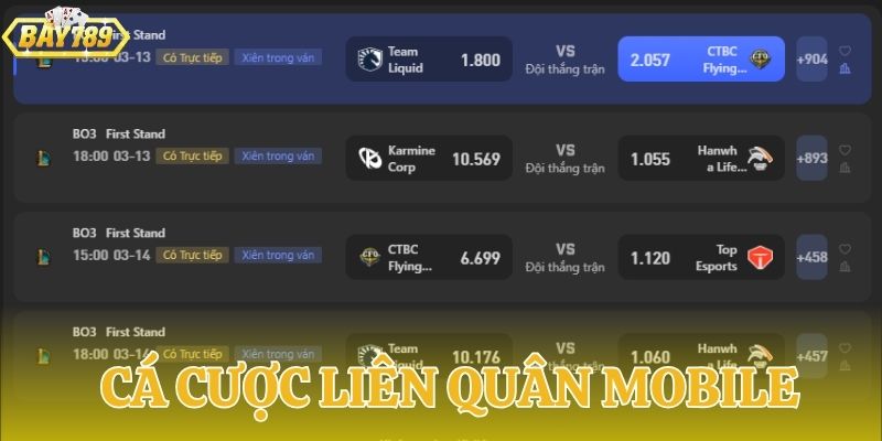 Chơi cá cược tại game liên quân mobile