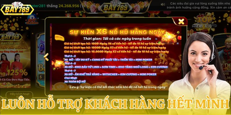 Dịch vụ hỗ trợ khách hàng chu đáo 24/7