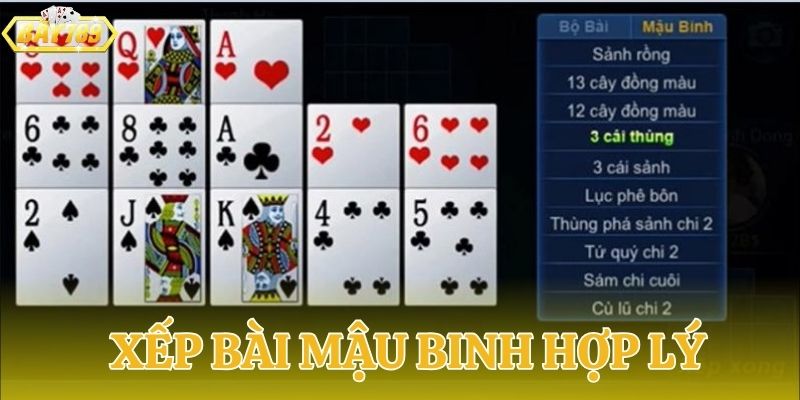 Lưu ý cách xếp bài để tăng cơ hội thắng