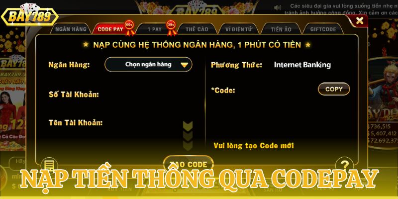 Nạp tiền bằng codepay