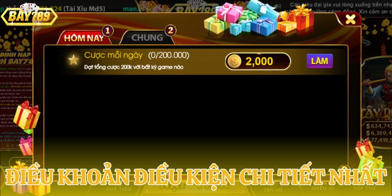 Nêu rõ các điều khoản điều kiện chi tiết mà cổng game đang áp dụng