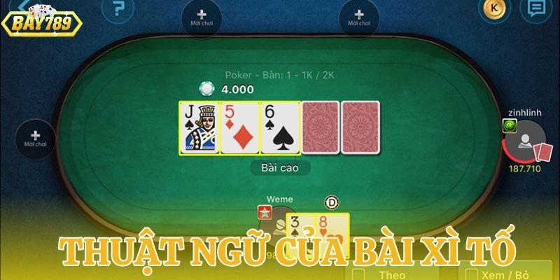Thuật ngữ quan trọng trong xì tố BAY789