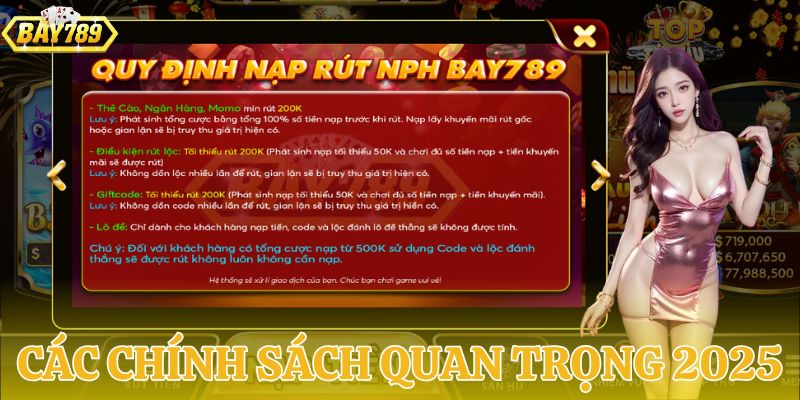 Tổng hợp điểm quan trọng trong chính sách bảo mật BAY789